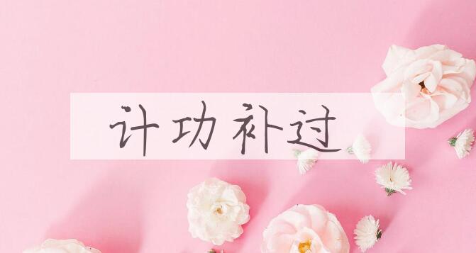 成语计功补过是什么意思？