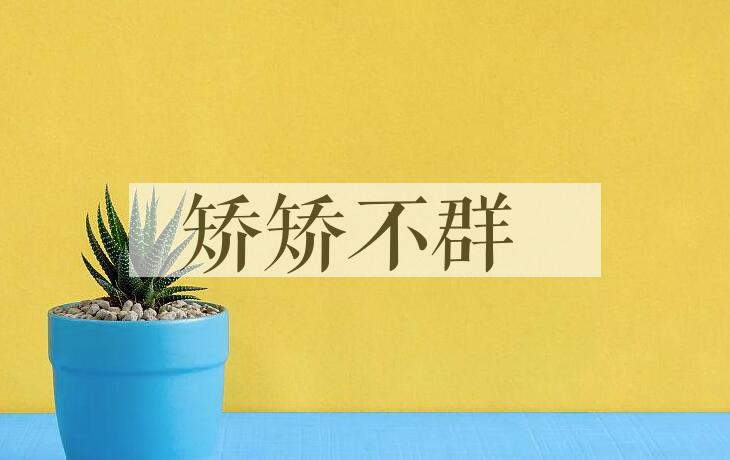 成语矫矫不群是什么意思？