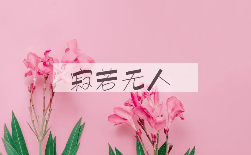 成语寂若无人是什么意思？