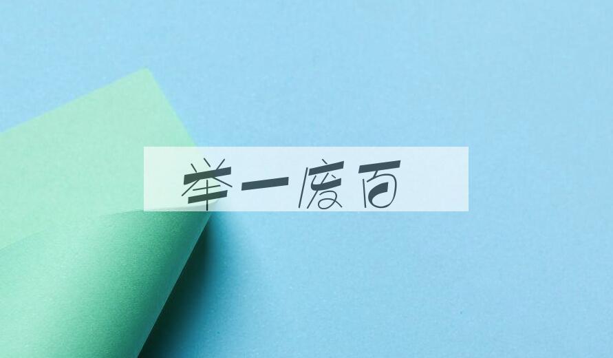 成语举一废百是什么意思？