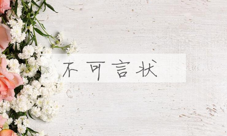 成语不可言状是什么意思？