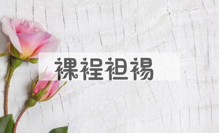 成语裸裎袒裼是什么意思？