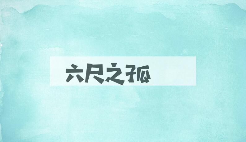 成语六尺之孤是什么意思？
