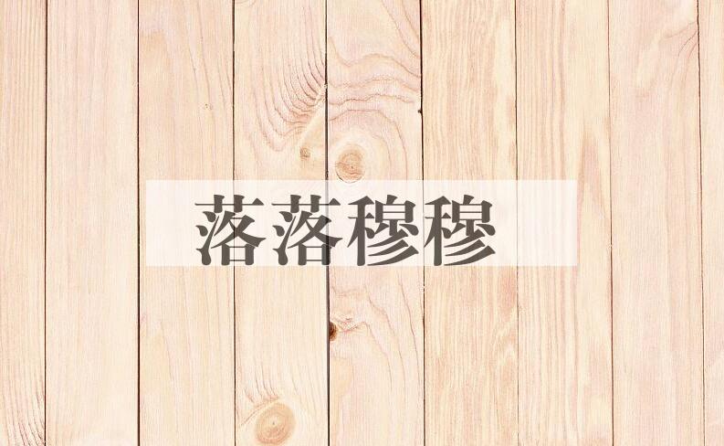 成语落落穆穆是什么意思？
