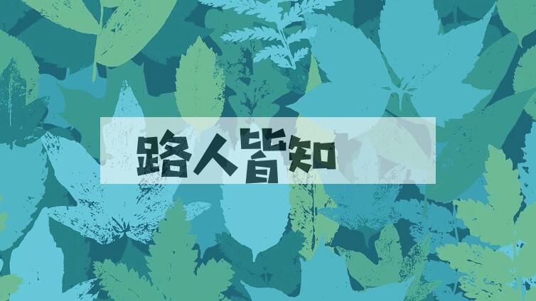 成语路人皆知是什么意思？