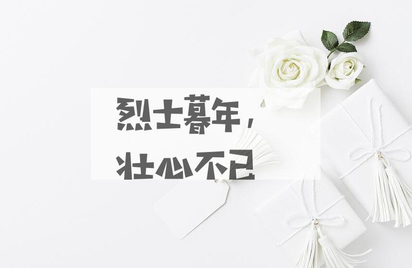 成语烈士暮年，壮心不已是什么意思？