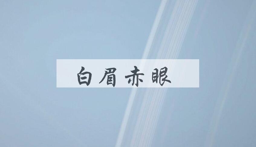 成语白眉赤眼是什么意思？