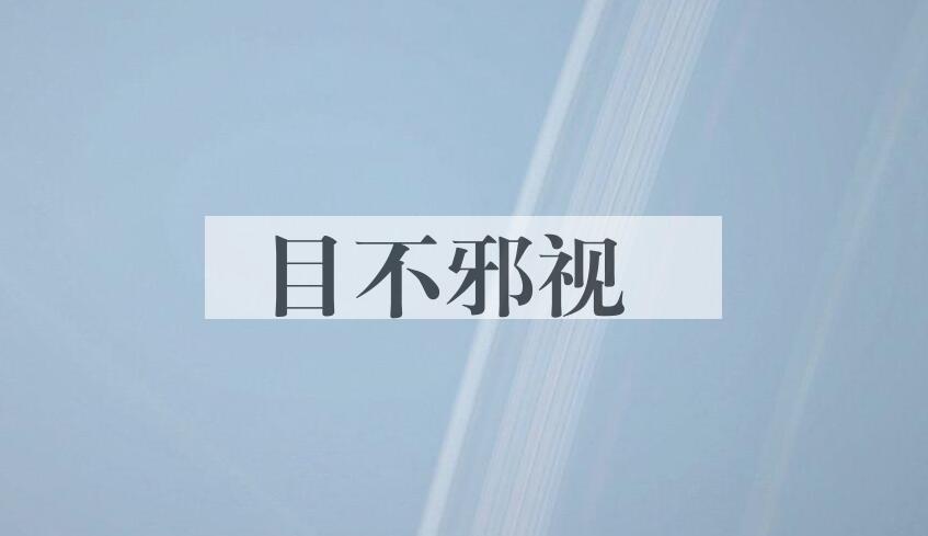 成语目不邪视是什么意思？