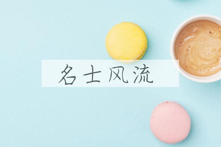 成语名士风流是什么意思？