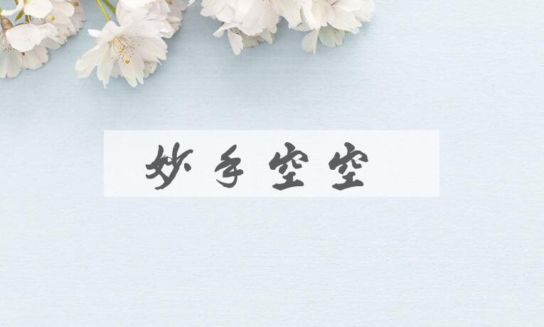 成语妙手空空是什么意思？