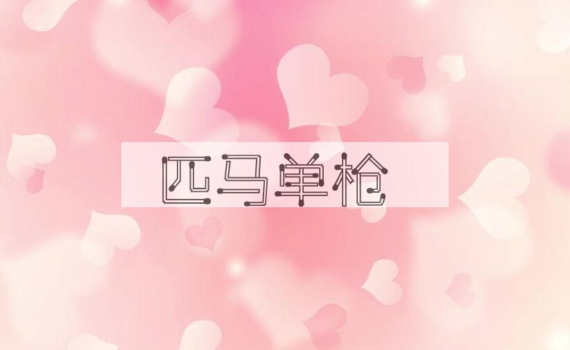 成语匹马单枪是什么意思？