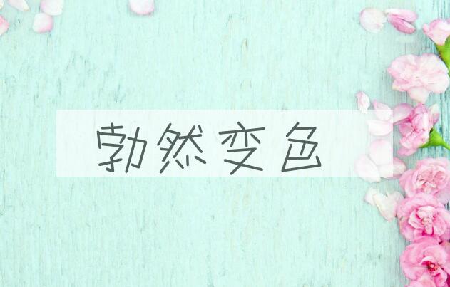 成语勃然变色是什么意思？