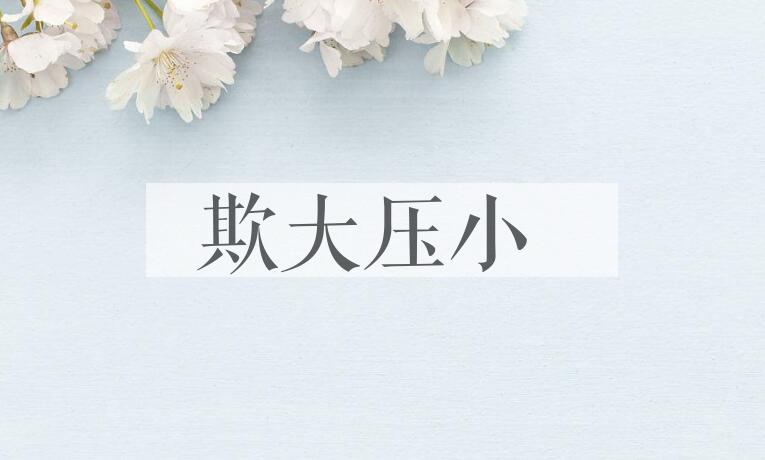 成语欺大压小是什么意思？