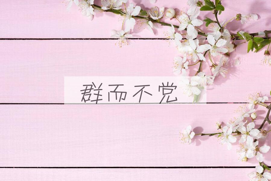 成语群而不党是什么意思？
