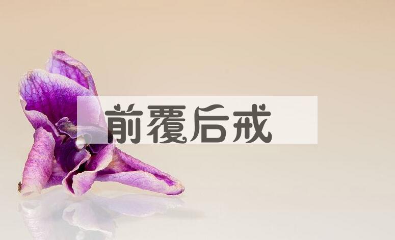 成语前覆后戒是什么意思？