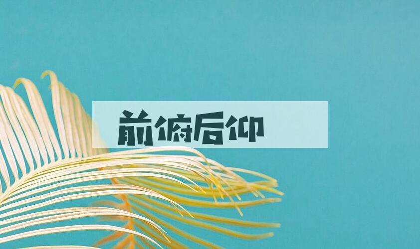 成语前俯后仰是什么意思？