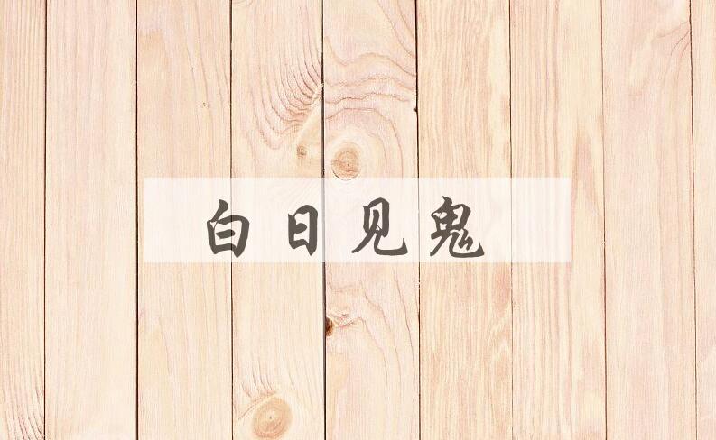 成语白日见鬼是什么意思？