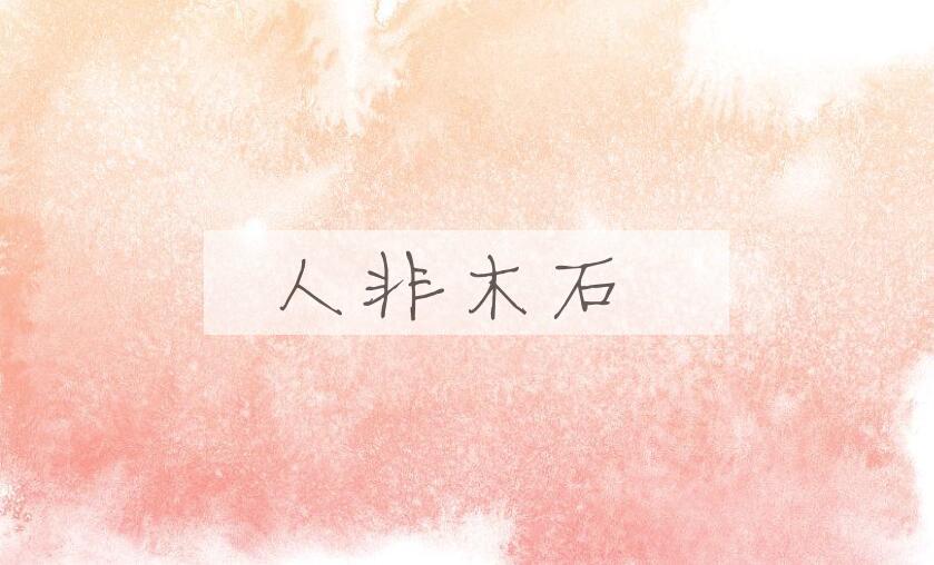 成语人非木石是什么意思？