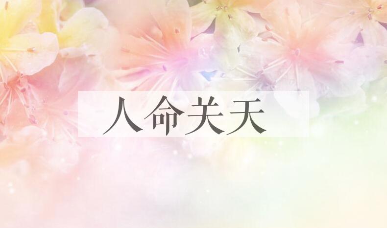 成语人命关天是什么意思？