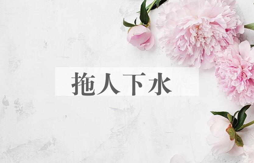 成语拖人下水是什么意思？