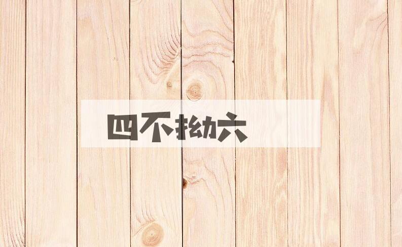 成语四不拗六是什么意思？