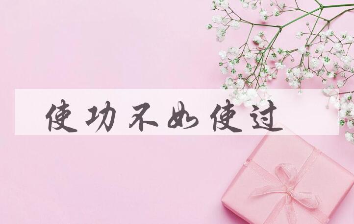 成语使功不如使过是什么意思？