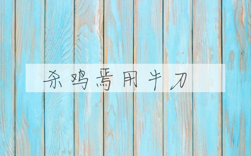 成语杀鸡焉用牛刀是什么意思？
