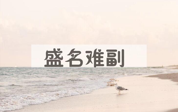 成语盛名难副是什么意思？