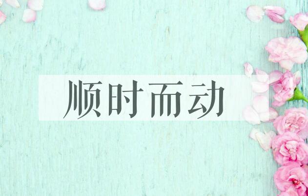 成语顺时而动是什么意思？