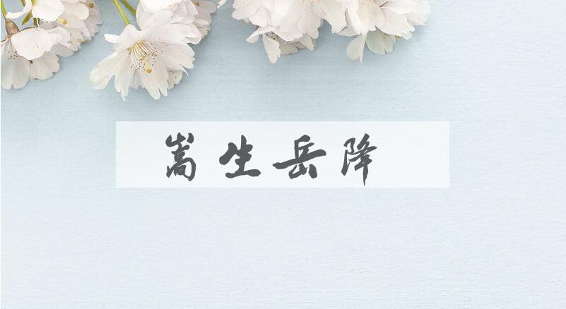成语嵩生岳降是什么意思？