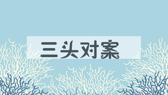 成语三头对案是什么意思？