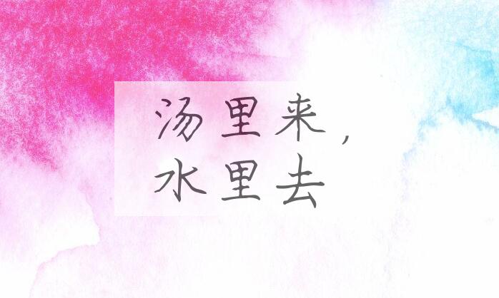 成语汤里来，水里去是什么意思？