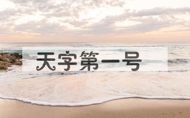 成语天字第一号是什么意思？