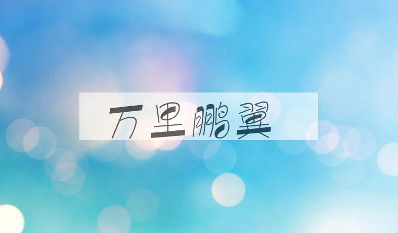 成语万里鹏翼是什么意思？