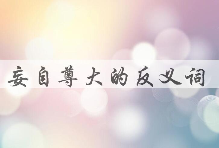 用妄自尊大造句