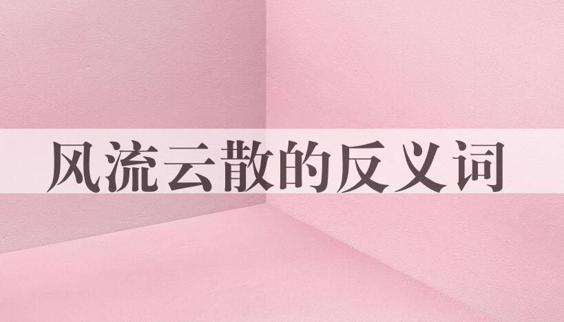 用风流云散造句