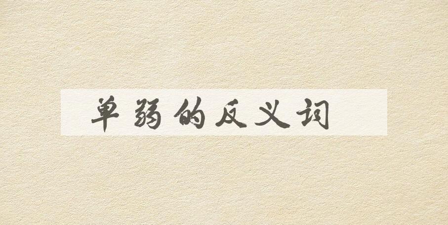 用单弱造句