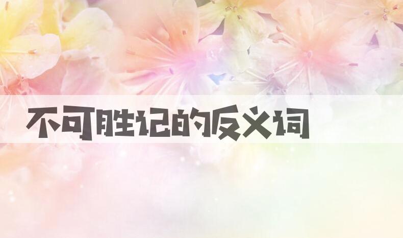用不可胜记造句