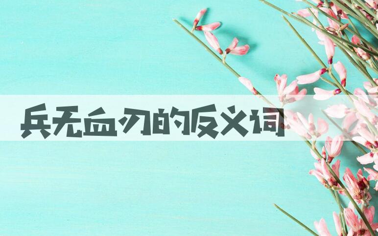 用兵无血刃造句