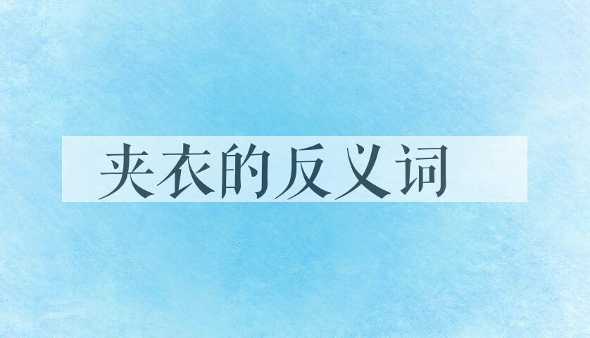 用夹衣造句