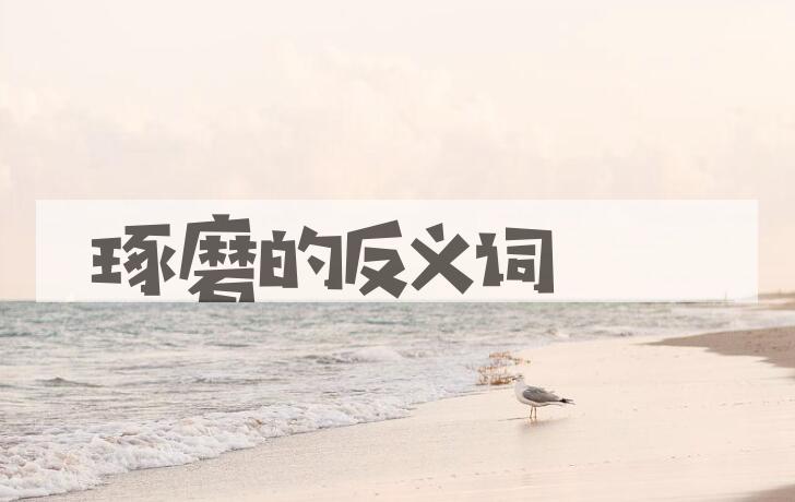 用琢磨造句