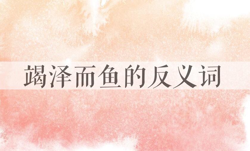 用竭泽而鱼造句