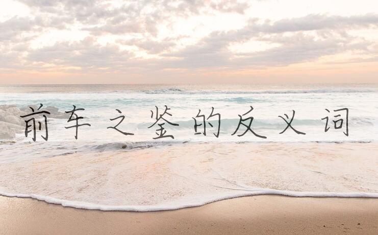 用前车之鉴造句