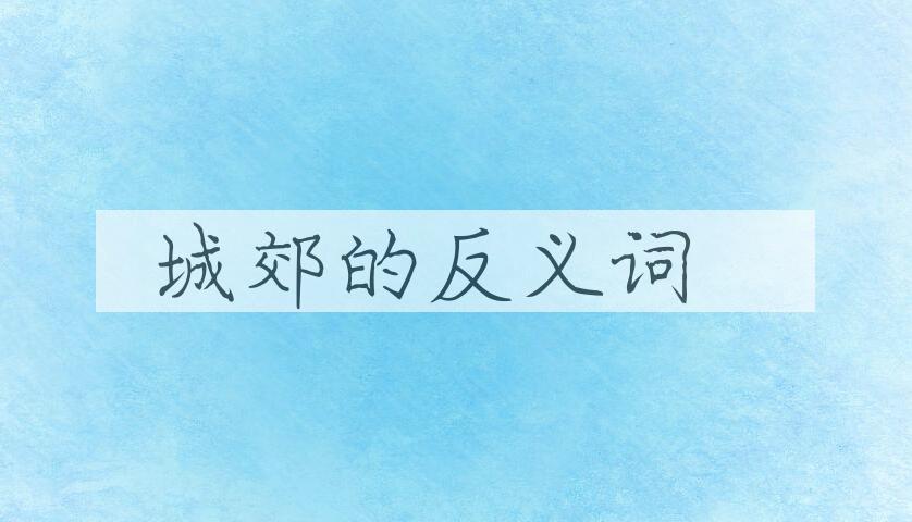用城郊造句