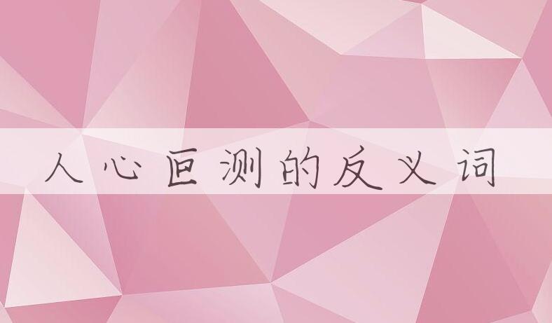 用人心叵测造句