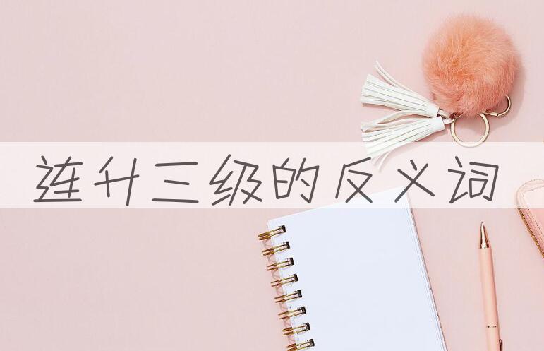 用连升三级造句