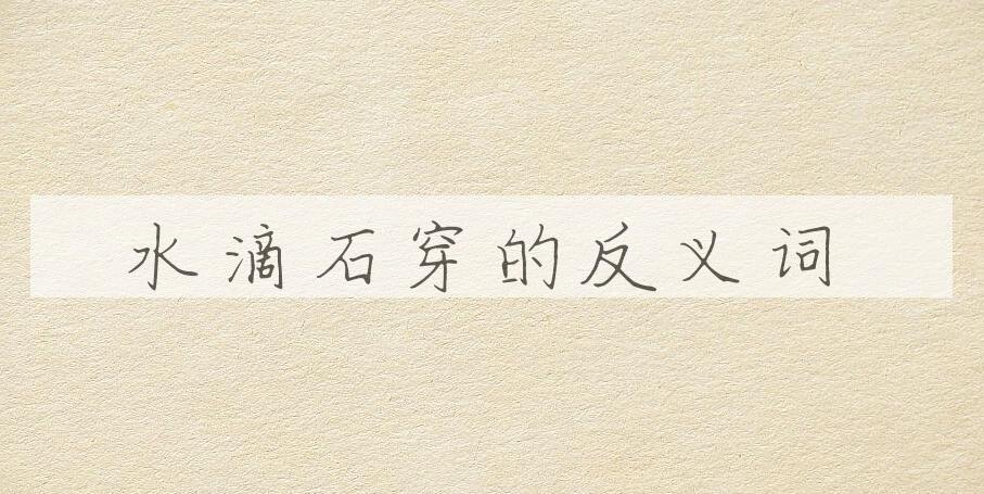 用水滴石穿造句