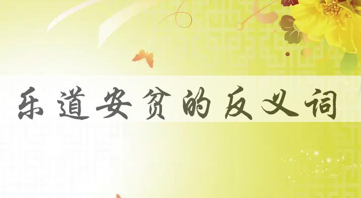 用乐道安贫造句