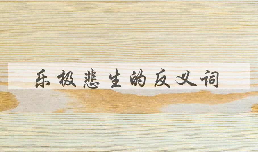 用乐极悲生造句