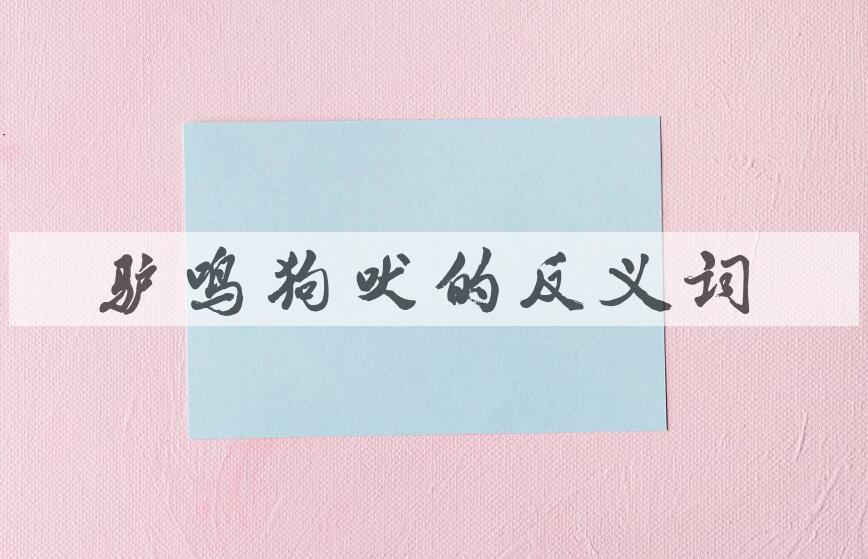 用驴鸣狗吠造句